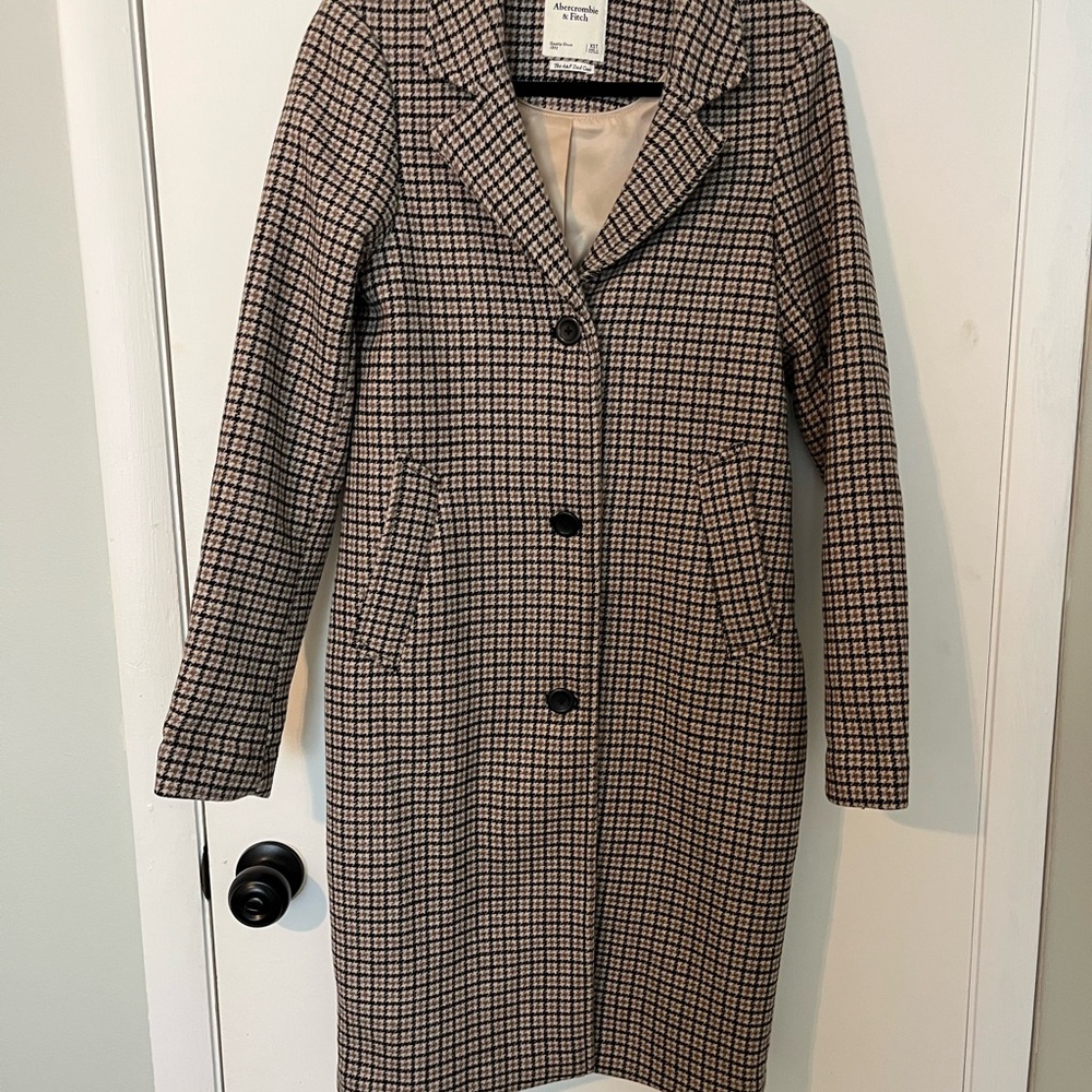 Abercrombie and Fitch Checkered Long Coat